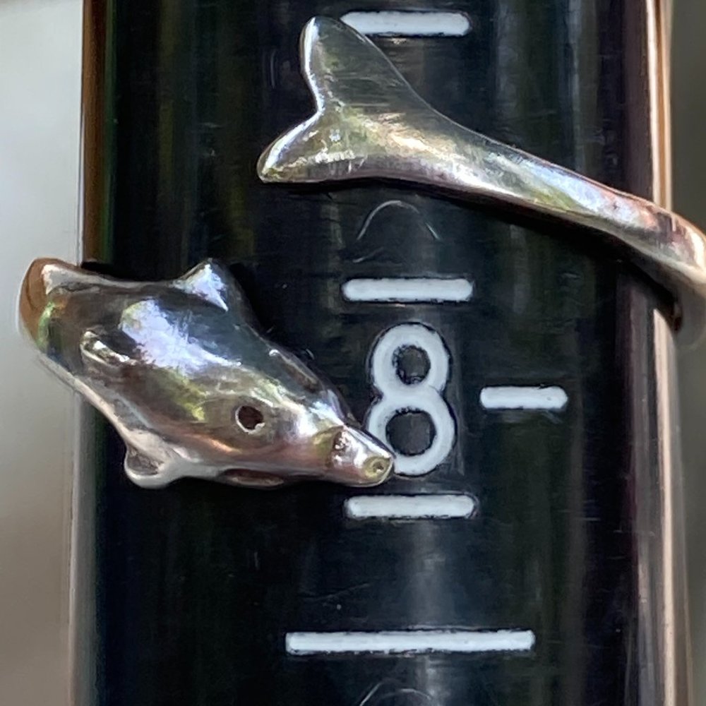 Sterling Silver Dolphin Ring, Adjustable - image 8